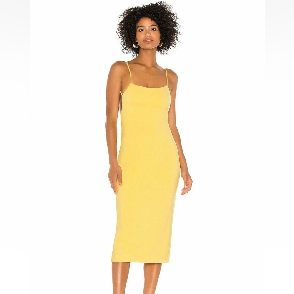 NBD Sunny Yellow Midi Dress